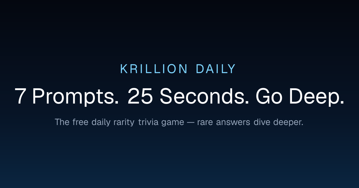 Krillion FAQ: Rules, Scoring, Reset Time (2026) | Krillion Daily